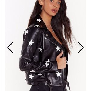 Star Behavior Faux Leather Jacket Nasty Gal